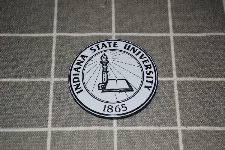 文化周边 印第安纳州立大学 校徽徽章胸章胸针冰箱贴贴纸 可定制