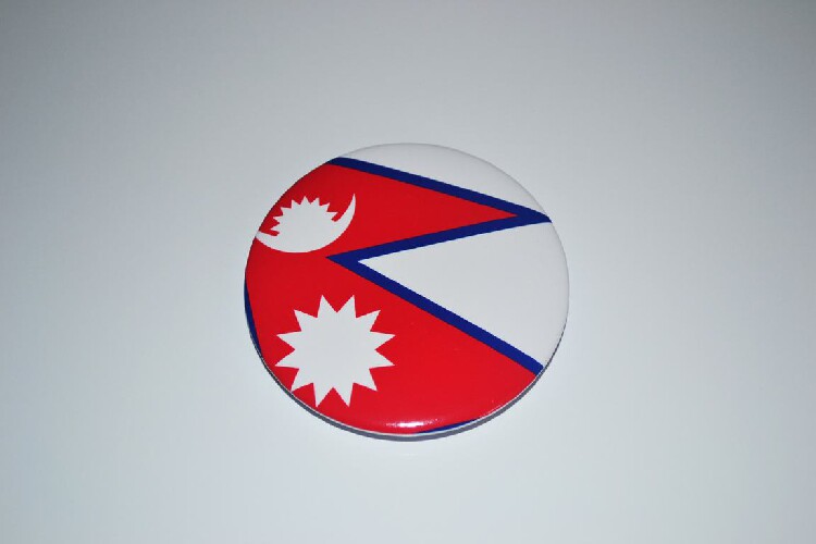 文化周边 尼泊尔 国旗徽章胸章胸针冰箱贴 可定制贴纸墙贴卡贴