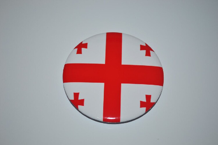 文化周边 格鲁吉亚 国旗徽章胸章胸针冰箱贴 可定制贴纸墙贴卡贴