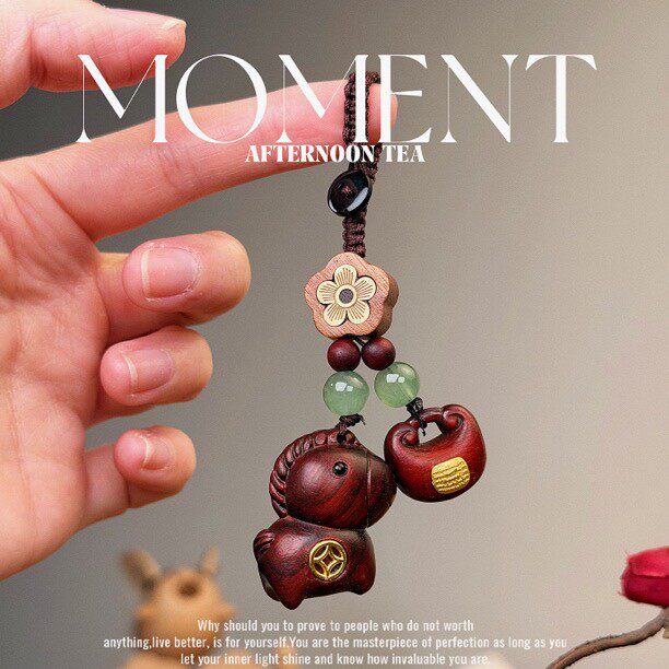 马年创意挂件马上发财紫檀木雕刻金豆马上有钱花 钥匙扣包包挂件,节庆用品/礼品,钥匙扣,淘宝优惠券,粉丝福利购,淘宝优惠卷