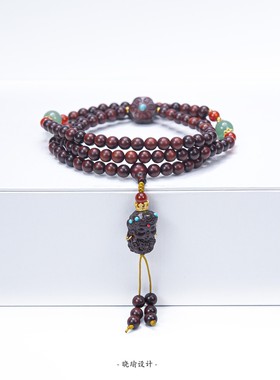小叶紫檀度母设计师款多圈手链