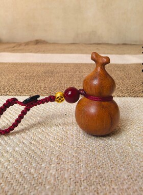 老桃木葫芦钥匙扣挂件包包挂饰福禄天然实木