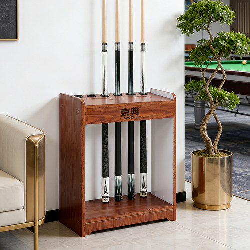 台球杆放置架台球厅6孔红落地