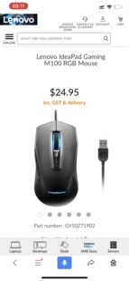 适用联想IdeaPad gaming 3i M100 GY50Z71902 滑鼠标拯救者鼠标