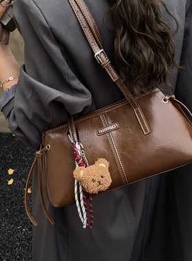 EUNICE EXQUISITE高级质感复古腋下包包女款轻奢小众皮手提单肩包