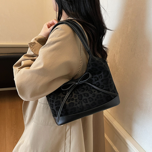 EUNICE 潮大容量托特包复古手提单肩包 EXQUISITE豹纹腋下包包女款