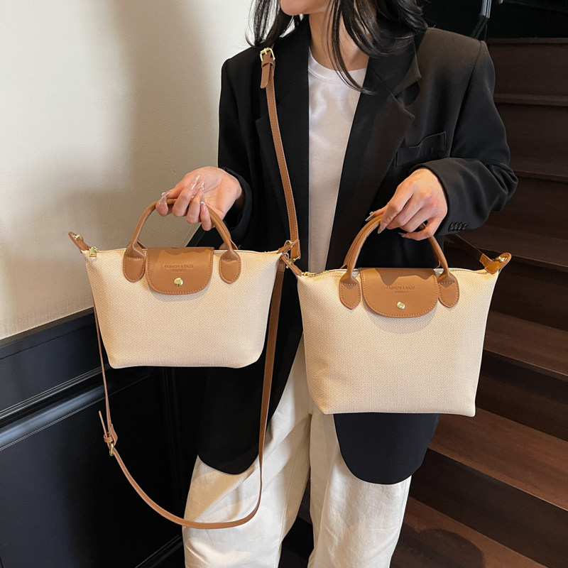 时尚帆布包包女款百搭单肩斜挎包