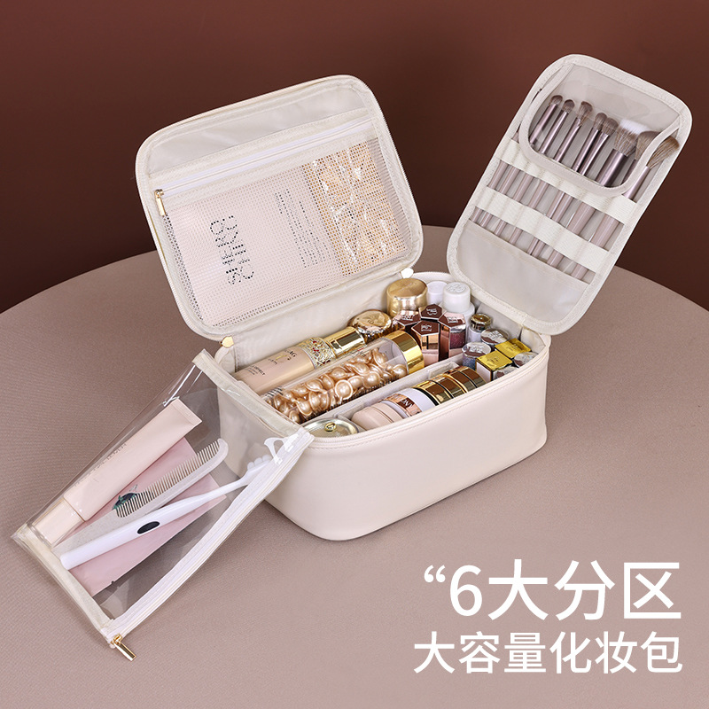新款6大分区便携式化妆箱