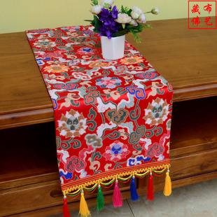 桌旗床旗民族风居家客栈装 藏式 饰餐桌茶几电视柜佛台布置长条桌布