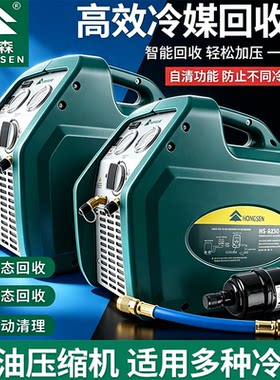 鸿森制冷剂回收机双缸冷媒抽氟机