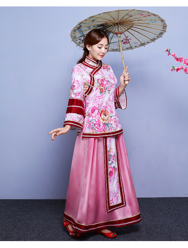 清朝福晋影视古装话剧京剧戏服新款2025民国太太少奶奶喜娘秀禾服