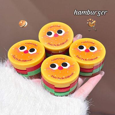 Cappuvini黄油小汉堡唇泥 哑光柔雾学生可爱汉堡显白国货彩妆口红