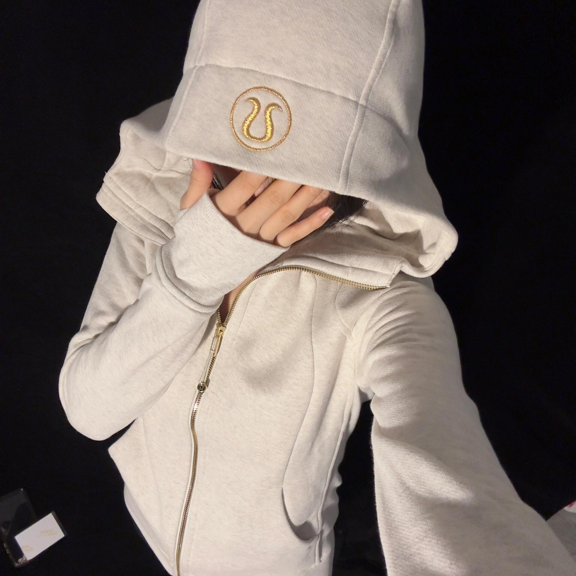 加拿大lulu女士连帽修身运动卫衣