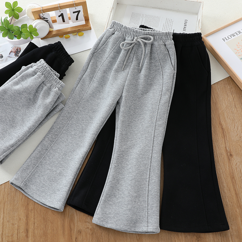 lu风好版型女童显瘦喇叭裤秋新款