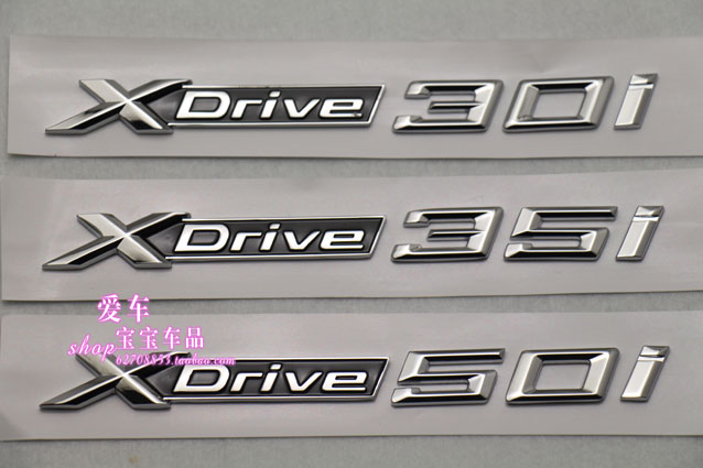 适用宝马车门贴 X3 X5 X6改装XDRIVE30i 350i 50i排量车门侧标贴