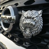 饰用品 车标贴尾门标志装 老虎中网标金属路虎头车贴越野车个性 改装
