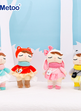 metoo咪兔林中安吉拉吊饰公仔包包挂件毛绒玩具背包挂饰儿童玩具