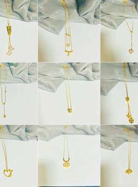 通体钛钢 跨境爆款气质新款项链合集百搭18k金感配饰厂家直销