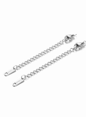 真金电镀5cm不锈钢项链尾链龙虾扣套装钛钢手链延长链DIY饰品配件