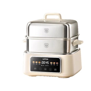 LOTOR徕多全钢电蒸锅304不锈钢多功能家用全自动蒸炖锅火锅早餐机