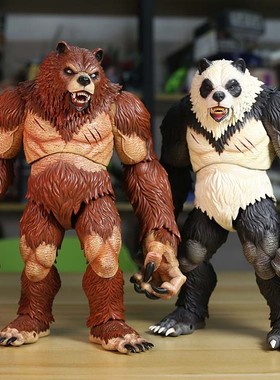 Memory toys冒险者世界熊人战士碎爪棕熊熊猫人可动人偶模型玩具