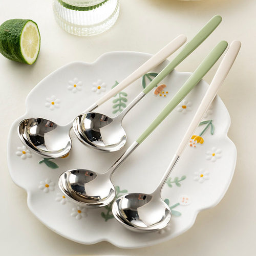 onlycook奶油风304不锈钢勺子