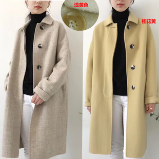 清仓处理名媛气质手缝双面羊绒大衣是双面羊毛呢外套