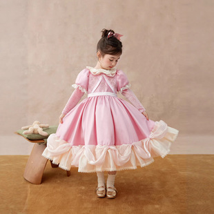 女童富家千金感生日裙子儿童蓬蓬裙迪士尼洛丽塔公主裙灰姑娘裙子