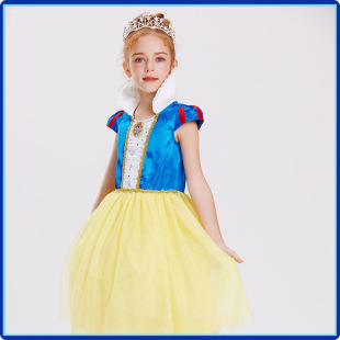 商场同款 迪士尼公主裙冰雪奇缘艾莎公主白雪睡美人女童cos连衣裙