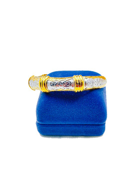 泰子屋龙婆耶手镯2556年纯银包金边竹节手镯泰国佛牌鉴定卡直邮