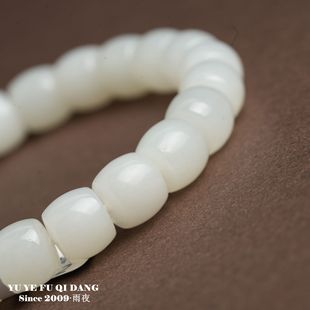 毕业！新疆且末天泰料和田玉高白细度净度毕业精工直切老型手串