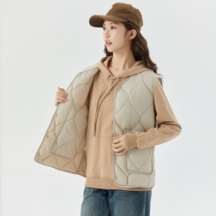 2025羽绒棉马甲女秋冬轻薄内胆保暖背心打底内穿大码坎肩马夹内搭