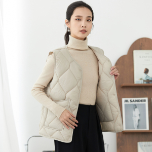 2024羽绒棉马甲女秋冬轻薄内胆保暖背心打底内穿大码坎肩马夹棉服