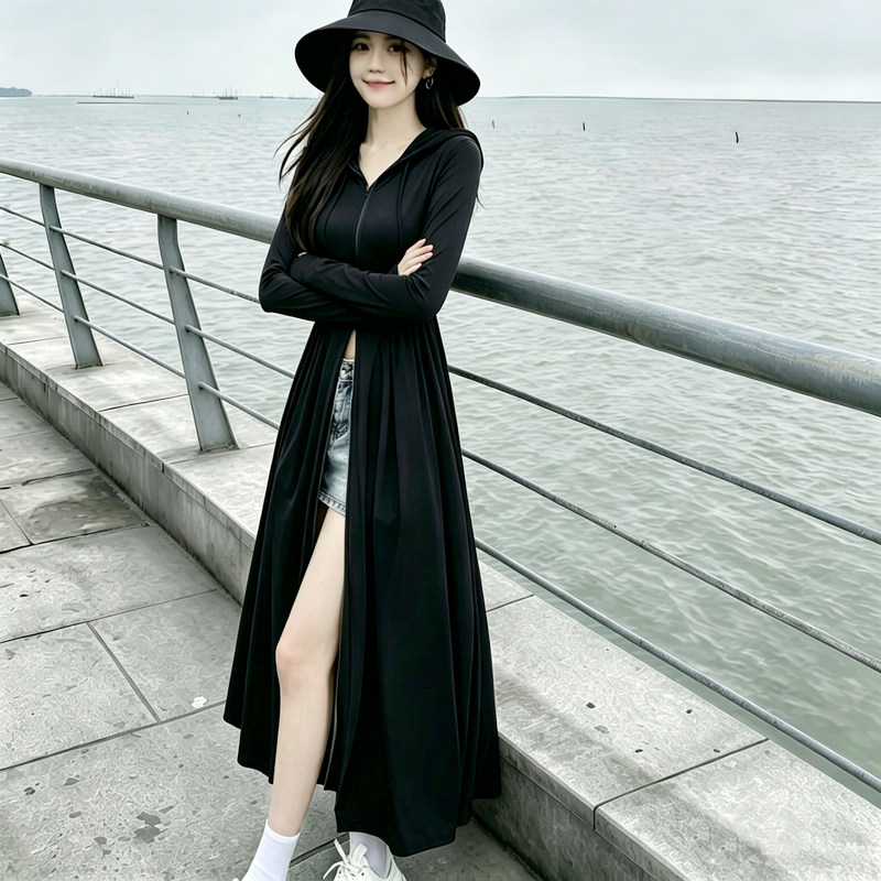 2026夏季新款防晒衣女长款透气防紫外线冰丝防晒服连衣裙轻薄外套