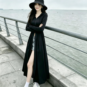 2026夏季新款防晒衣女长款透气防紫外线冰丝防晒服连衣裙轻薄外套