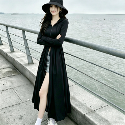 2026夏季新款防晒衣女长款透气防紫外线冰丝防晒服连衣裙轻薄外套