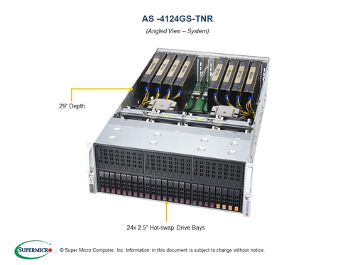 GPU服务器主机 超微AS-4124GS-TNR EPYC PCIE4.0 8路 3080 2080TI