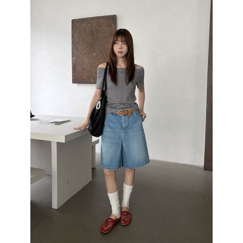 ICCIICC夏季设计感对折字显瘦女