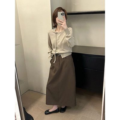 MMC显瘦半身裙女秋季新款垂坠感