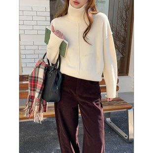 时髦中缝设计高领针织衫 搭配不费力 毛衣ZY3755 Morning 3th