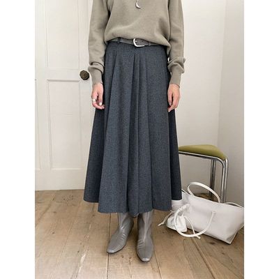 MMC羊毛半身裙女秋季新款显瘦感