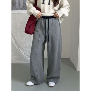 冬季 十三行女装 加厚宝宝绒束脚卫裤 显瘦弯刀运动裤 1143 女窄版 ICC