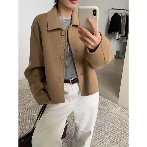 MMCDITION双面羊绒大衣女秋冬季