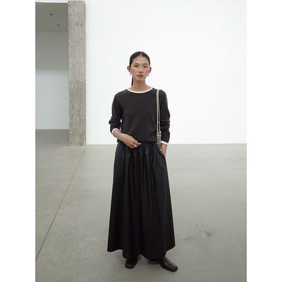 MMC皮裙半身裙女秋季新款垂坠感