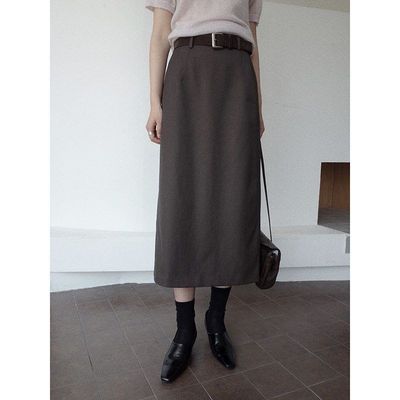 MMC羊毛半身裙女秋季新款高腰感