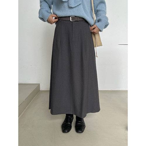 MMCDITION毛呢半身裙女秋冬新款