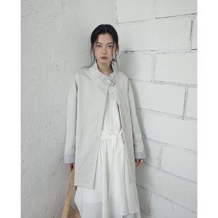 MMC DITION立领风衣外套女装春季新款韩版宽松小个子中长款高级感