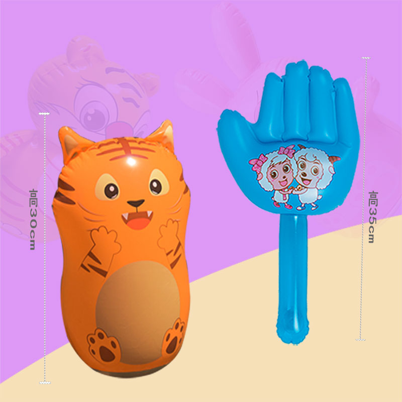 卡通动物儿童迪斯尼小不倒翁充气玩具3D动物运动幼儿园宝宝