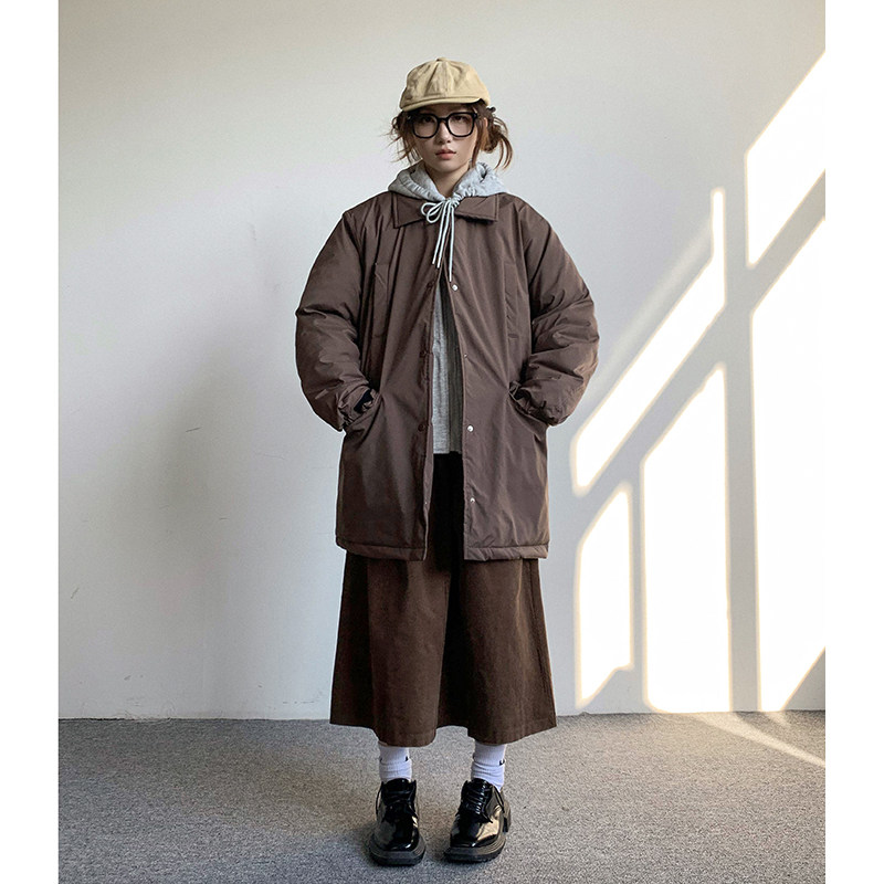 假两件连帽中长款棉衣my9265p155,女装棉衣/棉服,电商A138B