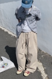 日系复古春秋宽松潮牌阔腿裤工装裤k7361p78100棉，男装休闲裤，电商A138B